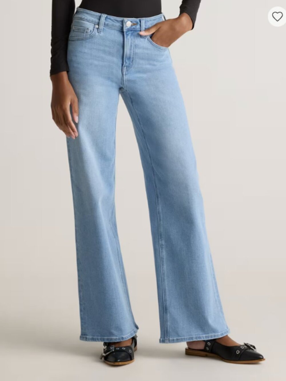 Quince Light Blue Wide Leg Jeans